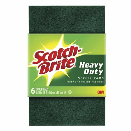 SCOTCH-BRITE Brite Heavy Duty Scour Pad, , 6PK SC474491